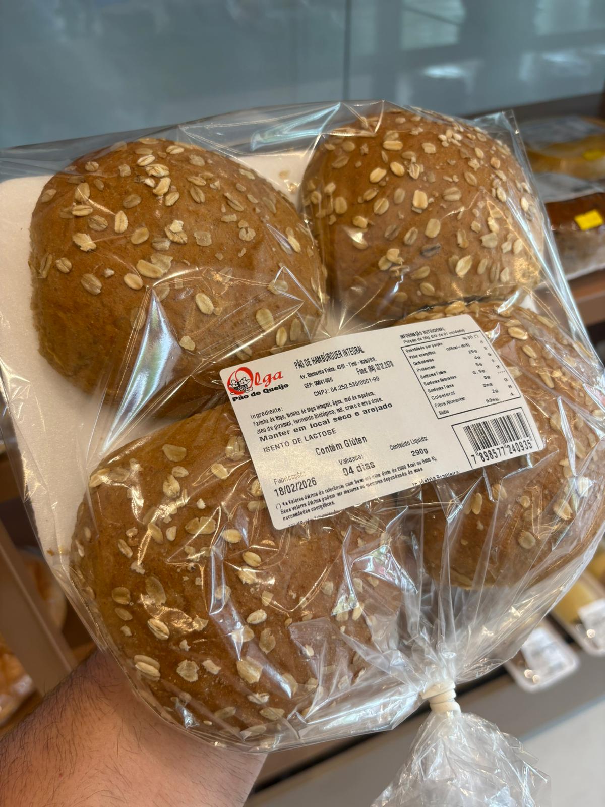 Pão de Hambúrguer Integral (UN)